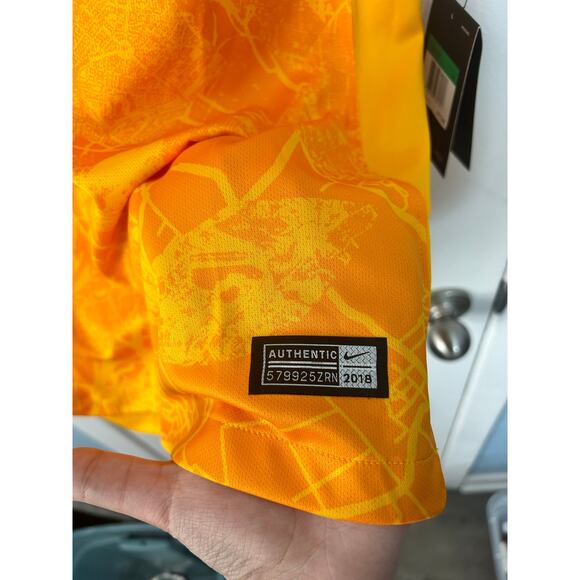 Nike Jersey Youth XL A.S. Roma Soccer 2018 Yellow Dri-Fit MLS NWT - Picture 4 of 8